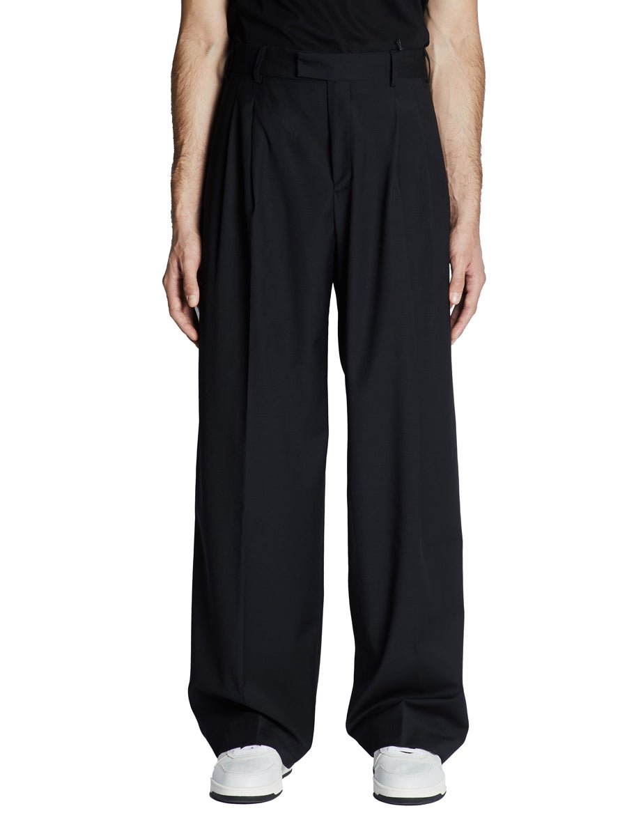 pantalone over doppia pinces nero - a paper kid - pantalone elegante