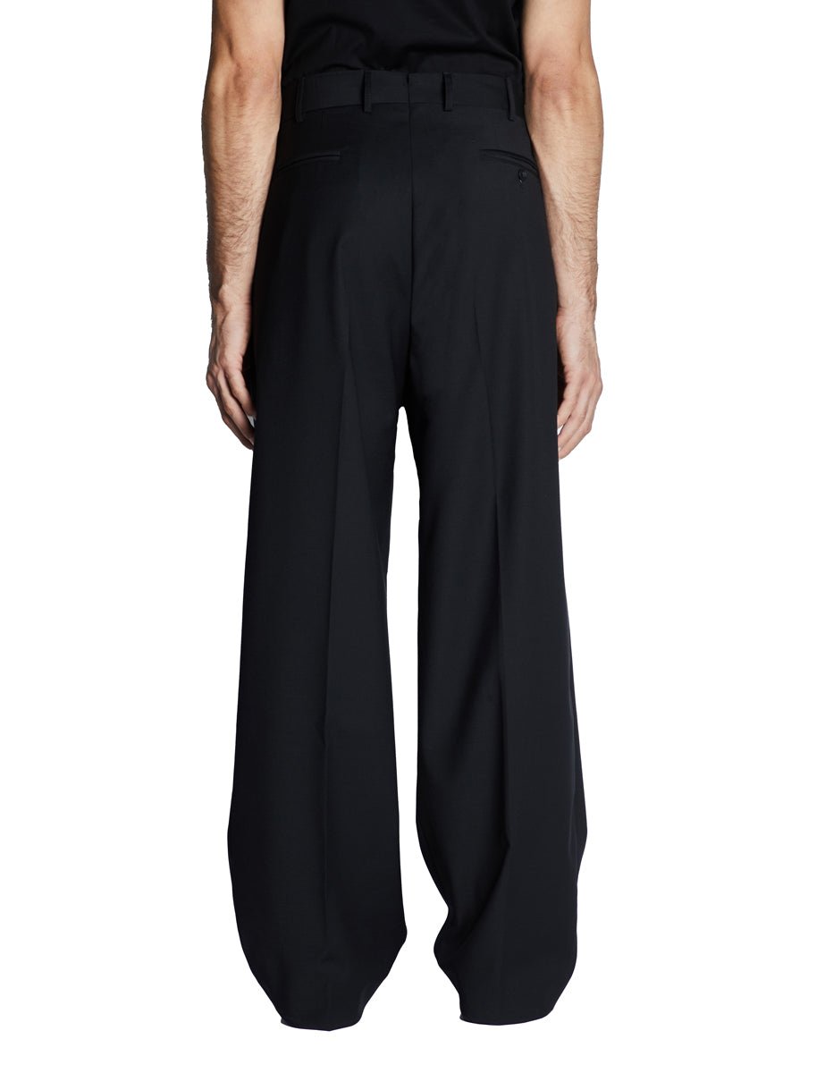 pantalone over doppia pinces nero - a paper kid - pantalone elegante