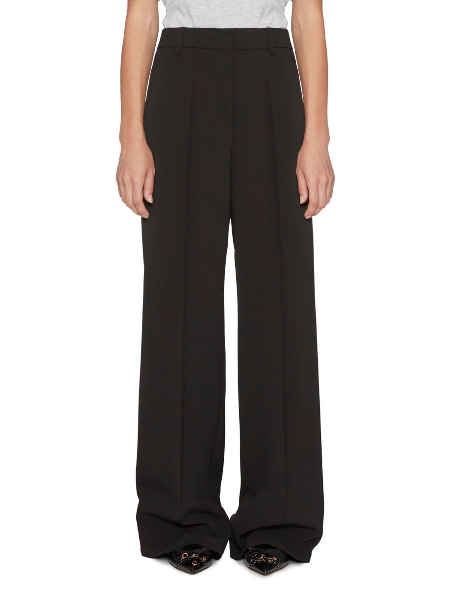 pantalone palazzo crepe nero - blufrida - pantalone