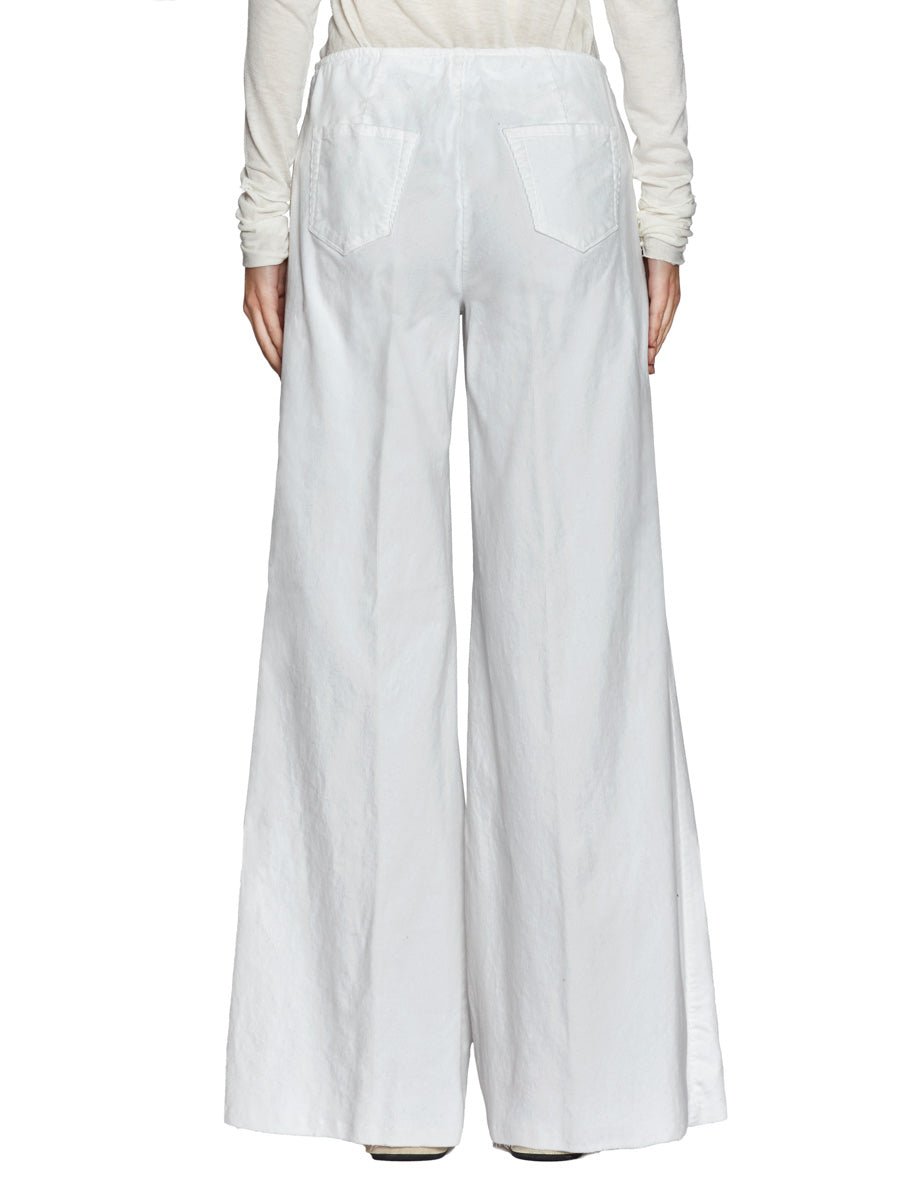 pantalone palazzo elastico velluto gesso - blufrida - pantalone