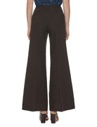 pantalone palazzo elastico vita moro - blufrida - pantalone