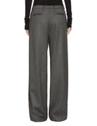 pantalone palazzo grisaglia antracite - blufrida - pantalone