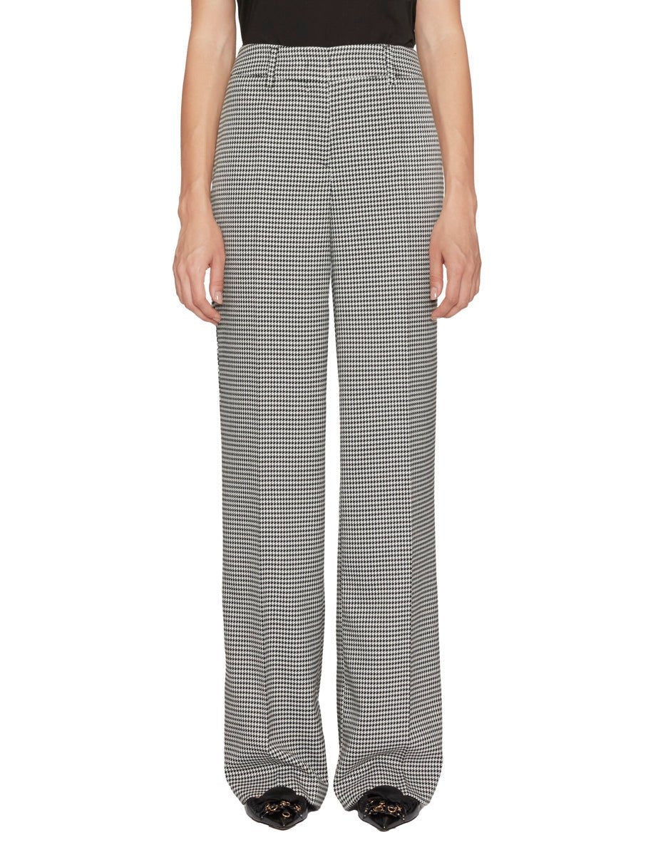pantalone pied de poule bianco nero - blufrida - pantalone