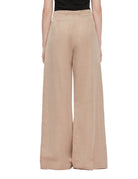 pantalone pieghe lino cupro nude - Frida SRL