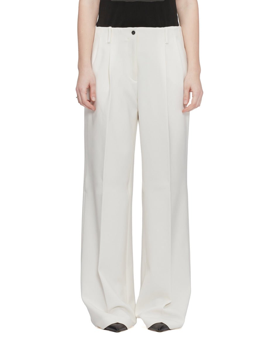 pantalone pinces doppio cady ecru - n21 alessandro dell'acqua - pantalone