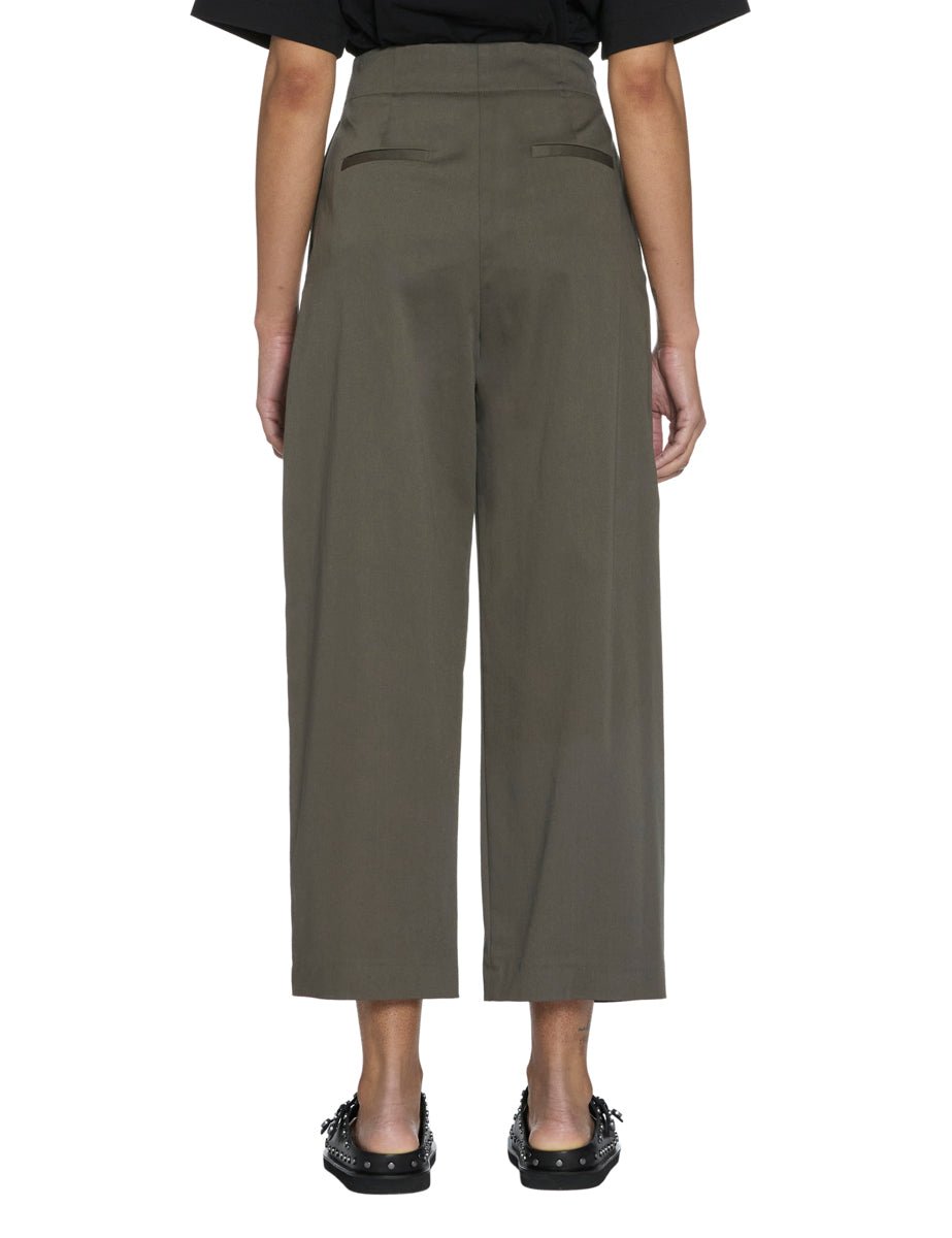pantalone pinces drill cotone salvia - blufrida - pantalone