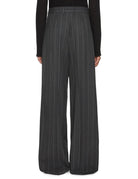 pantalone pinces gessato grigio - jacqueur - pantalone