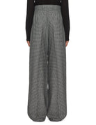 pantalone pinces nero bianco - jacqueur - pantalone