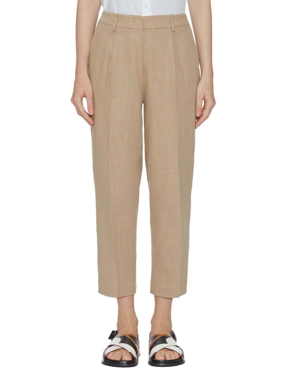 pantalone pinces ramiè stuoia - blufrida - pantalone