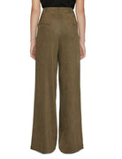 pantalone pinces suede palazzo bosco - Frida SRL