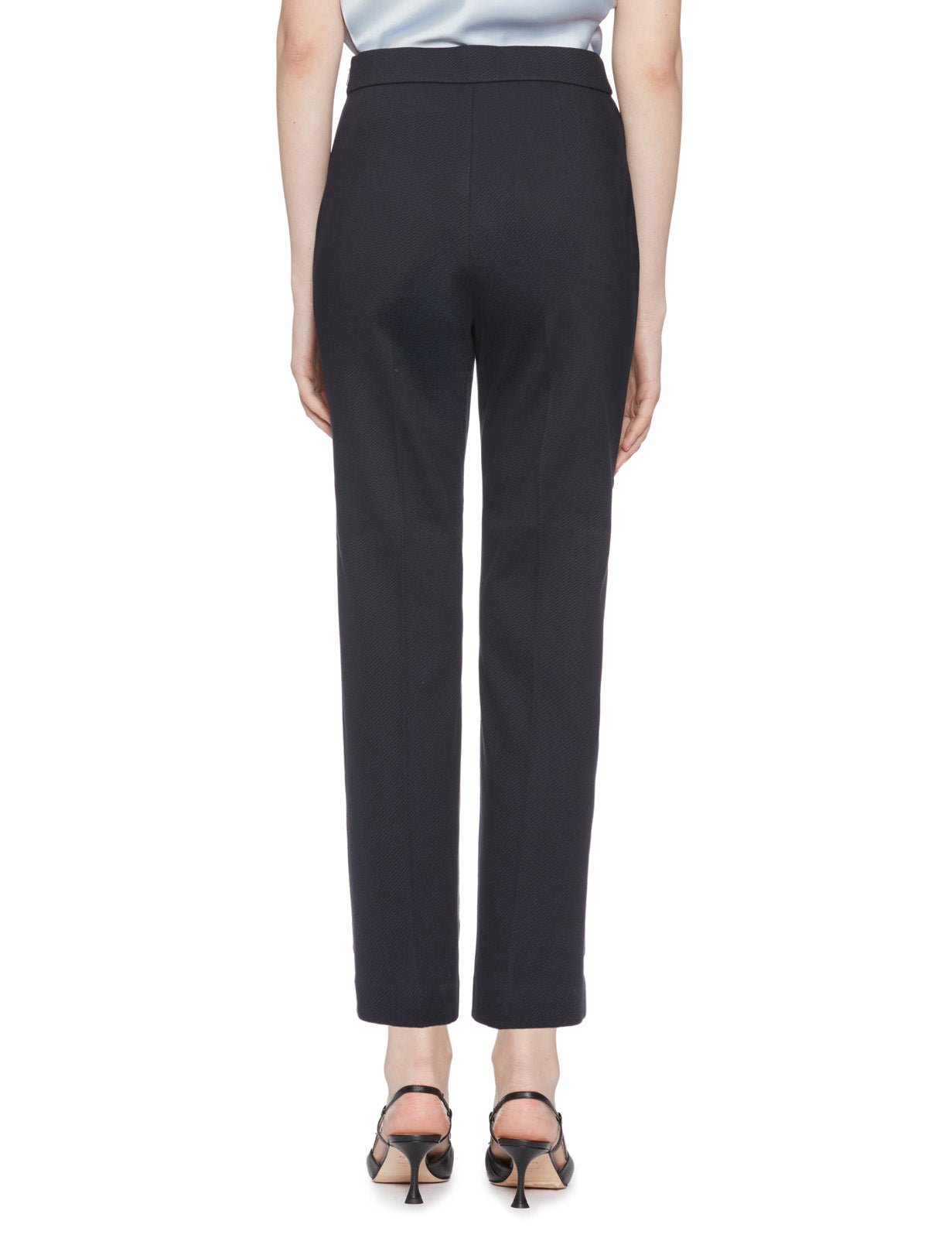 pantalone piquet dritto blu - max mara - pantalone