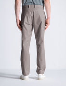 pantalone regular tessuto tecnico beige - duno - pantalone elegante