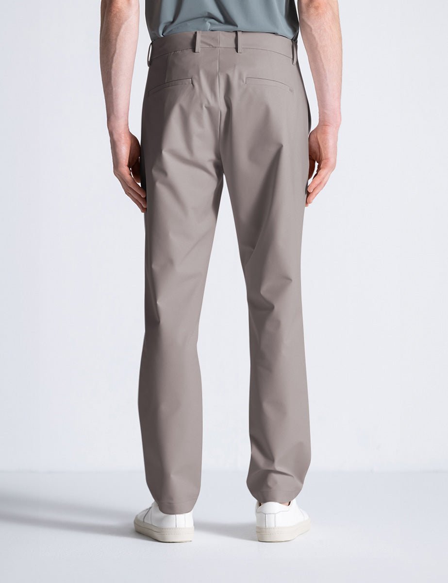 pantalone regular tessuto tecnico beige - duno - pantalone elegante