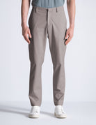 pantalone regular tessuto tecnico beige - duno - pantalone elegante