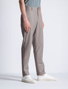 pantalone regular tessuto tecnico beige - duno - pantalone elegante