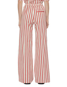 pantalone righe cotone rosso bianco - forte forte - pantalone