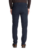 pantalone risvolto fondo punto spillo blu - teleria zed - pantalone casual