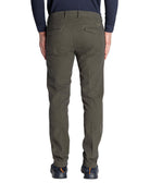 pantalone risvolto fondo punto spillo verde - teleria zed - pantalone casual