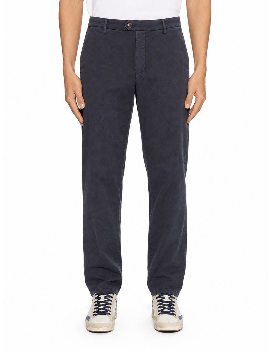 pantalone robin slim blu prussia - teleria zed - pantalone casual