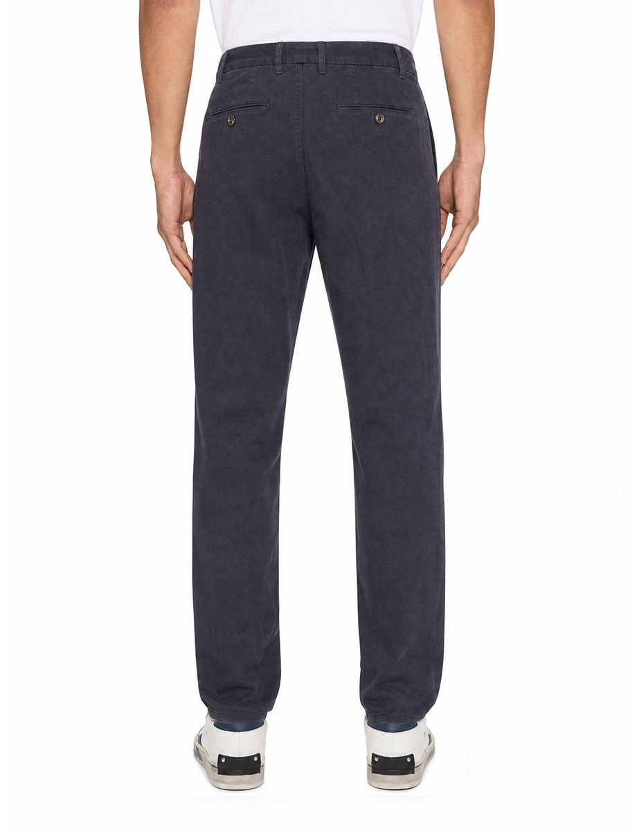 pantalone robin slim blu prussia - teleria zed - pantalone casual