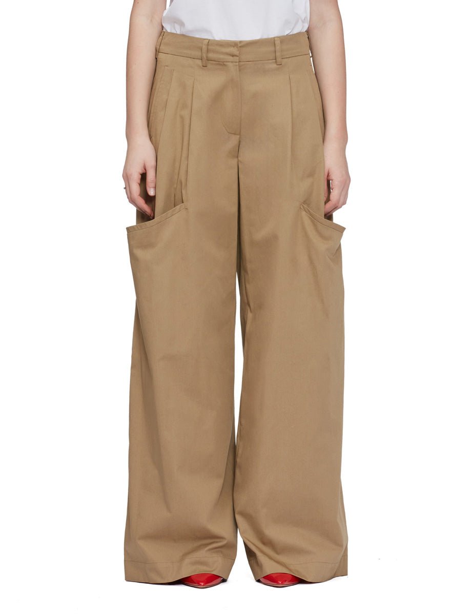 pantalone ryan over kaki cotton - jejia - pantalone