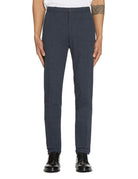 pantalone seersucker blu quadro - Frida SRL