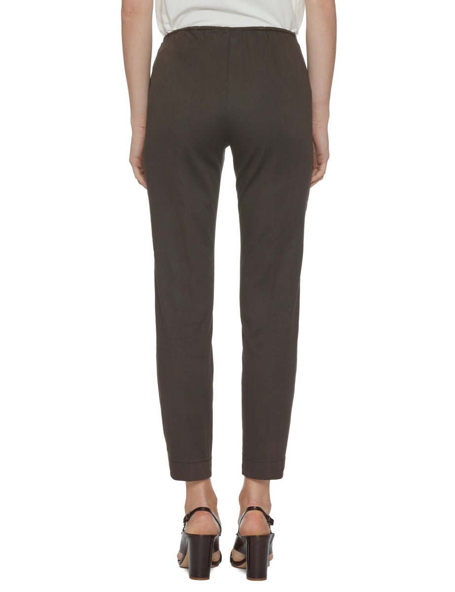 pantalone sigaretta elastico vita moro - blufrida - pantalone
