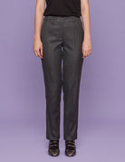 pantalone sigaretta gessato antracite - blufrida - pantalone