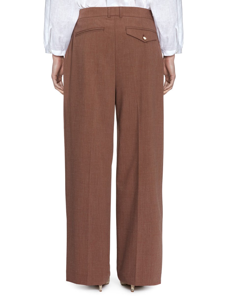 pantalone slouchy pinces mattone - thestroy - pantalone