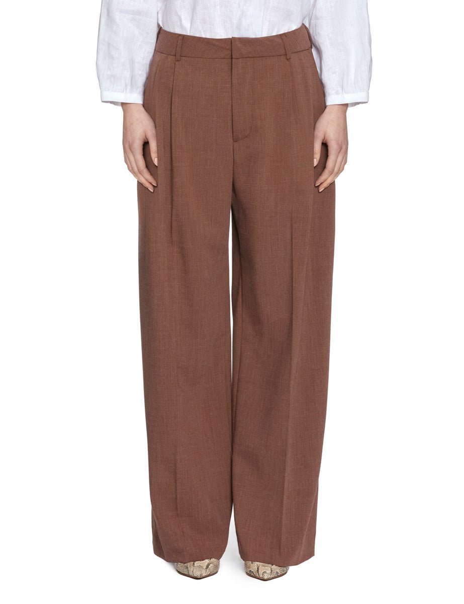 pantalone slouchy pinces mattone - thestroy - pantalone