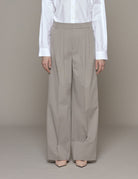 pantalone stella oliver stretch grey moon - tibi - pantalone