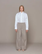 pantalone stella oliver stretch grey moon - tibi - pantalone