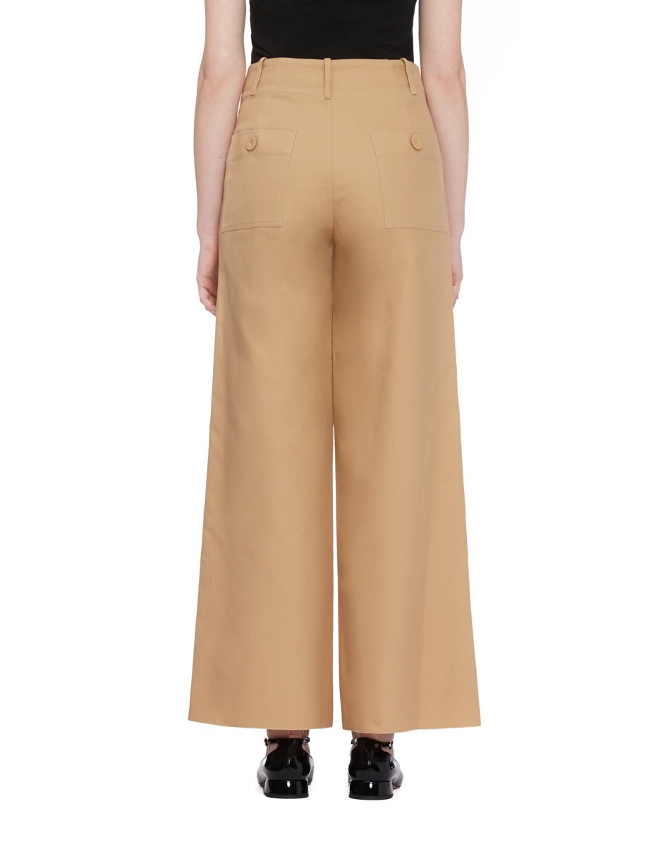 pantalone taschine raso camel - jejia - pantalone
