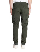 pantalone tascone cotone modal verde scuro - mason's - pantalone casual