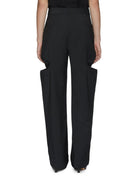pantalone tropical wool meir black - tibi - pantalone