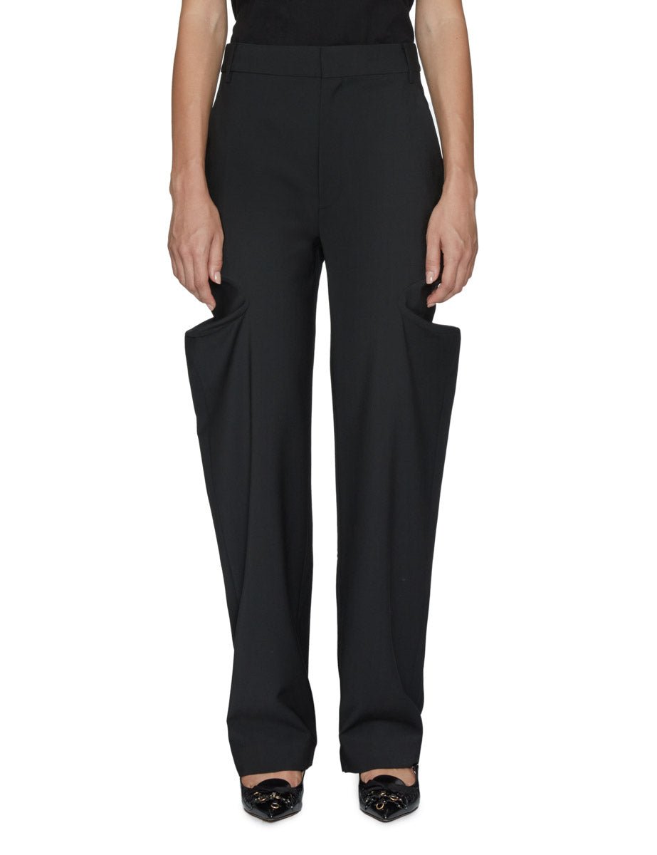 pantalone tropical wool meir black - tibi - pantalone