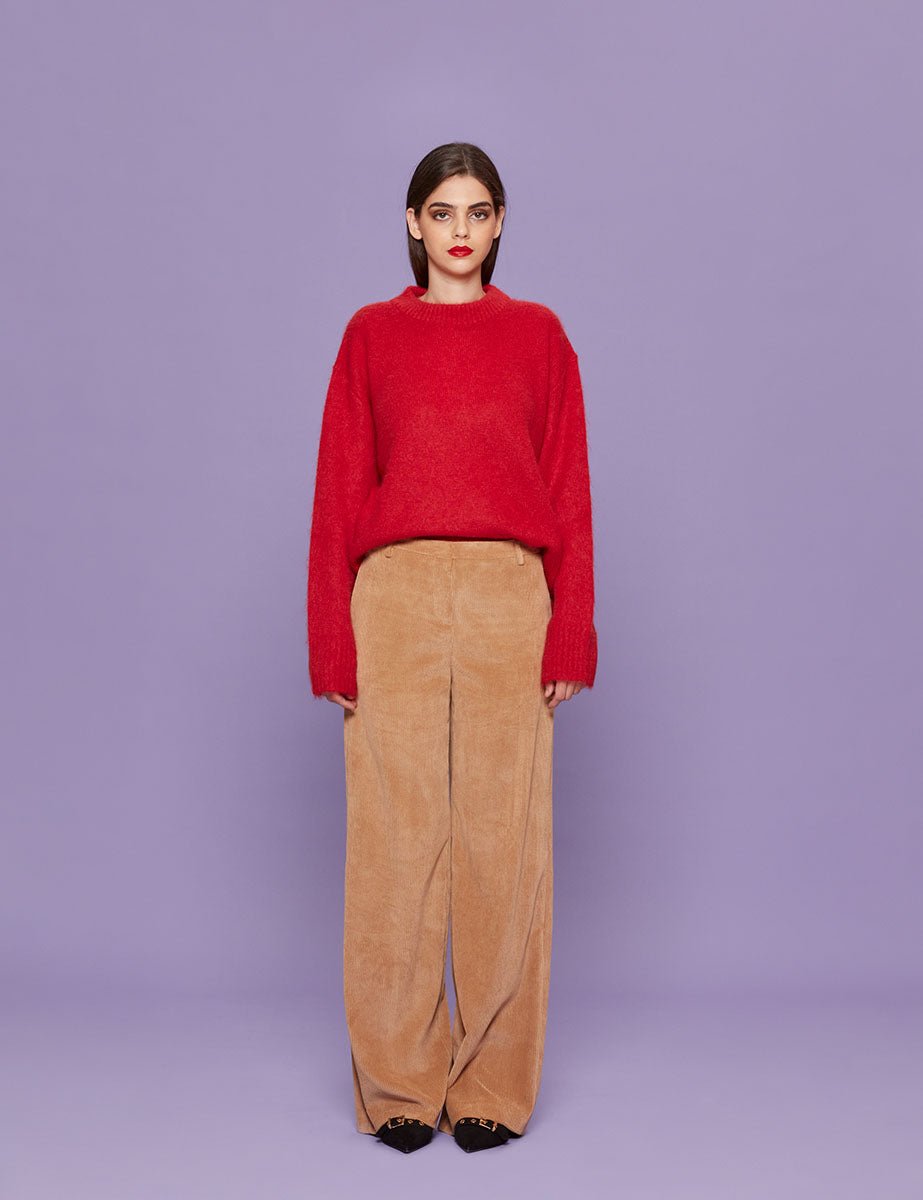 pantalone velluto rocciatore cammello - blufrida - pantalone