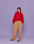 pantalone velluto rocciatore cammello - blufrida - pantalone