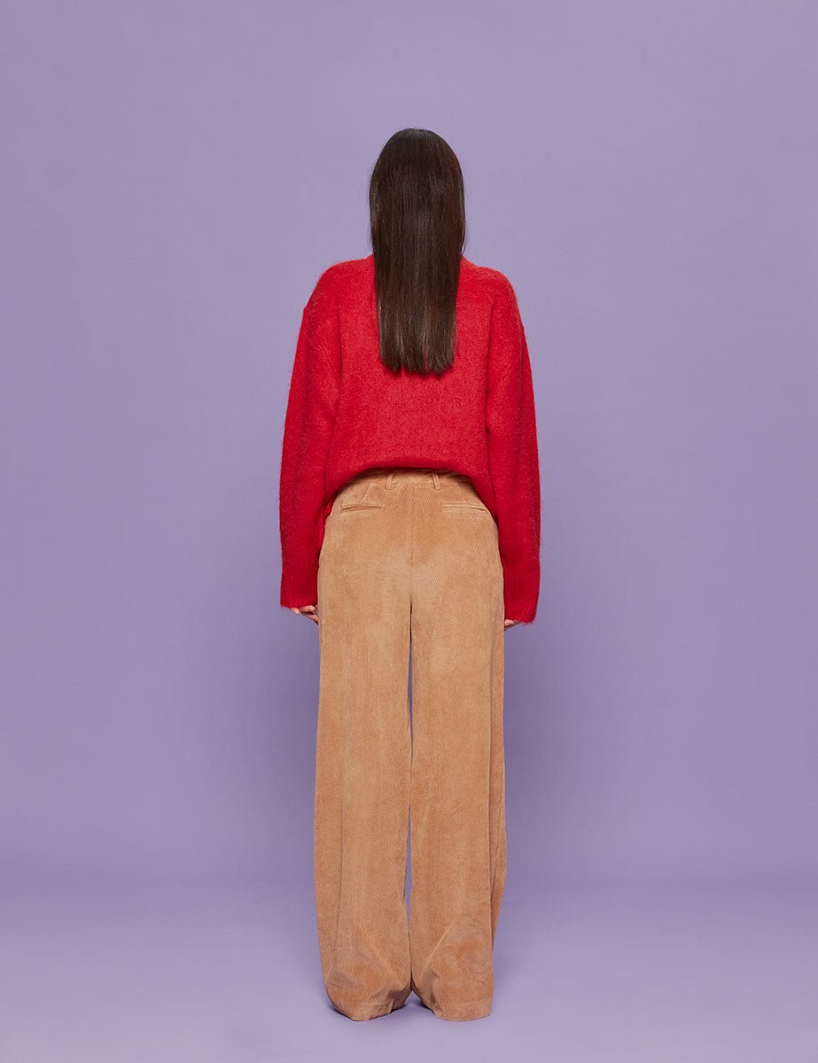 pantalone velluto rocciatore cammello - blufrida - pantalone