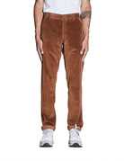 pantalone velluto slim terra - incotex - pantalone casual