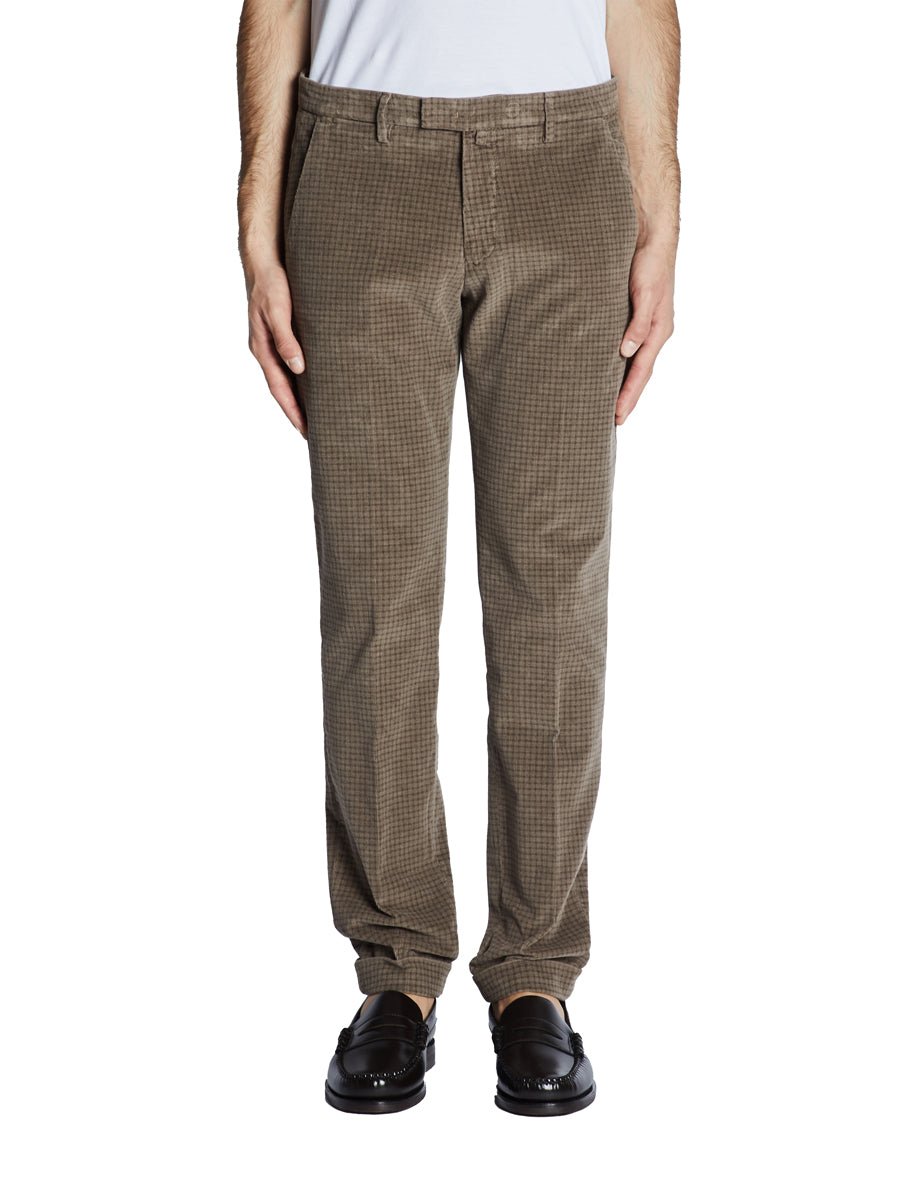 pantalone velluto stampa tortora - briglia 1949 - pantalone casual
