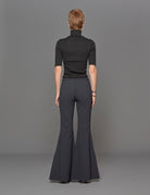 pantalone zampa lana blu - Frida SRL