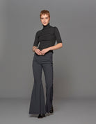 pantalone zampa lana blu - Frida SRL