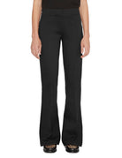 pantalone zampa punto milano nero - Frida SRL