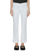 pantalone zampetta cotone light bianco - blufrida - pantalone