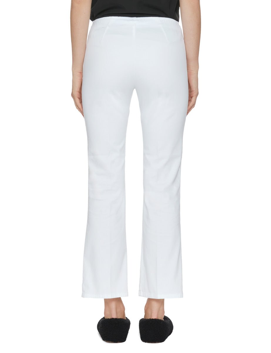 pantalone zampetta cotone light bianco - blufrida - pantalone