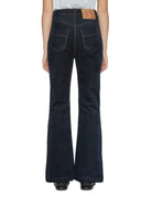 pantalone zampetta perle blu - vivetta - pantalone