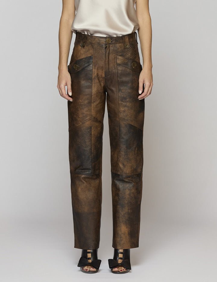 Pantaloni pelle - baia - pantalone