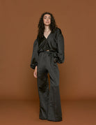 pantapalazzo duchesse nero - forte forte - pantalone