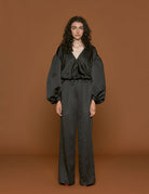 pantapalazzo duchesse nero - forte forte - pantalone